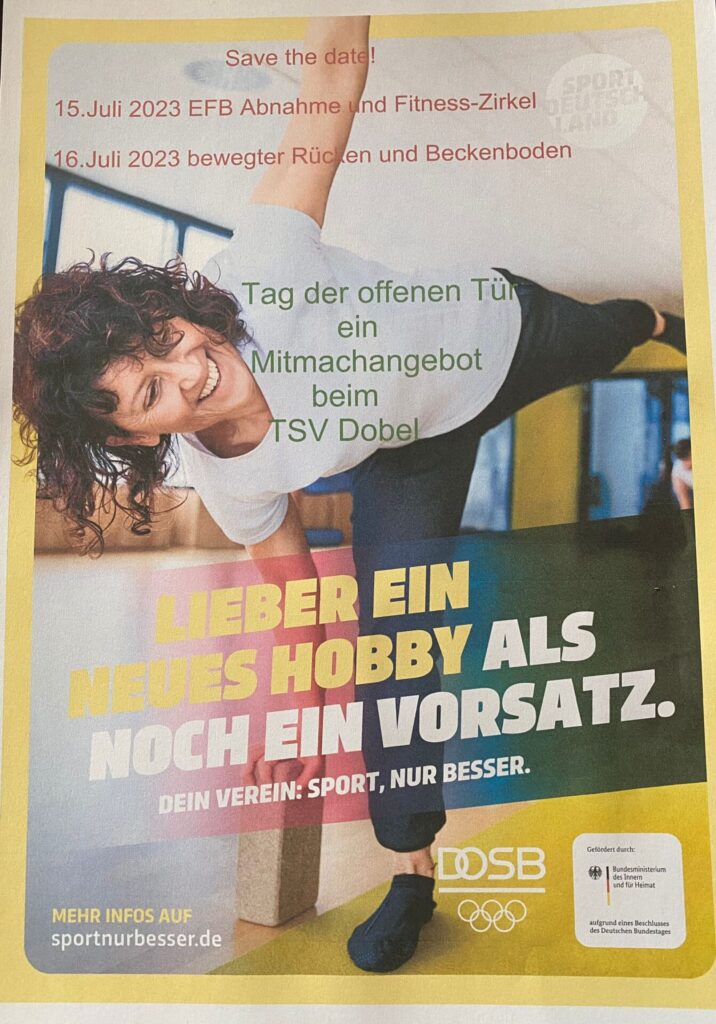 Tag der offenen Tür ein Mitmachangebot beim TSV Dobel